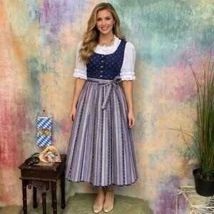 📌 Authentic traditional high-quality Bavarian Dirndl with Blouse and Apron